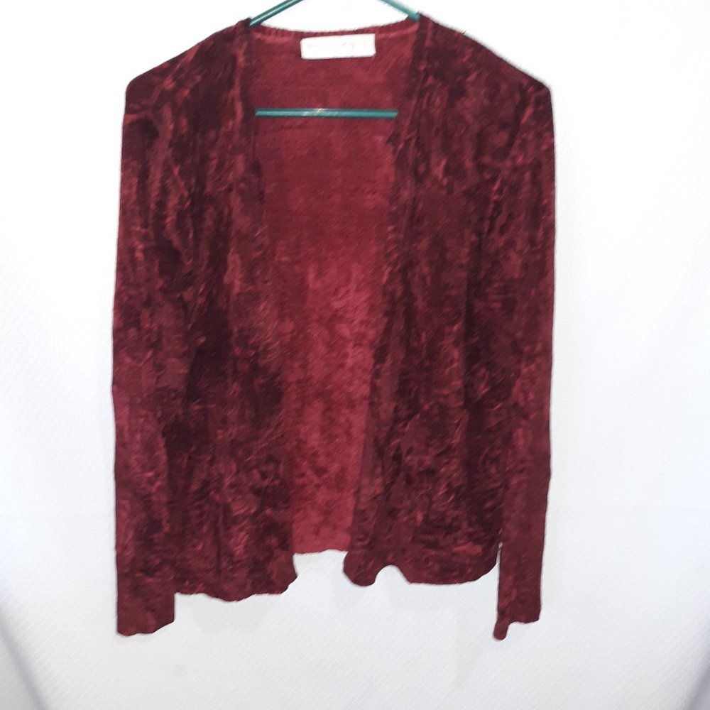 Valerie Stevens Petites Chenille Long Sleeve Cardigan - Womans